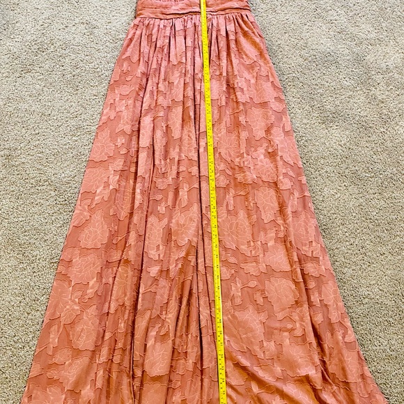 Lulu’s Bohemian Floral Maxi Deep V Neck Split Thigh Cocktail Party Dress Small - Picture 10 of 10